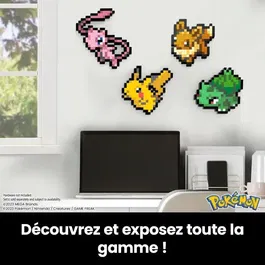Mega Coffret de Construction Pixel Art Rétro Pokémon Évoli - 323 Pièces - HTH78 - Jouet de Construction pour Adultes et Enfants