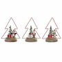 Décorations de Noël DKD Home Decor Arbre Métal Bois (17 x 11 x 21 cm) (3 pcs)