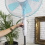 Cecotec Ventilateur sur pied Energysilence 500 - 40W, 16 pouces, 3 vitesses, silencieux, oscillant, hauteur réglable