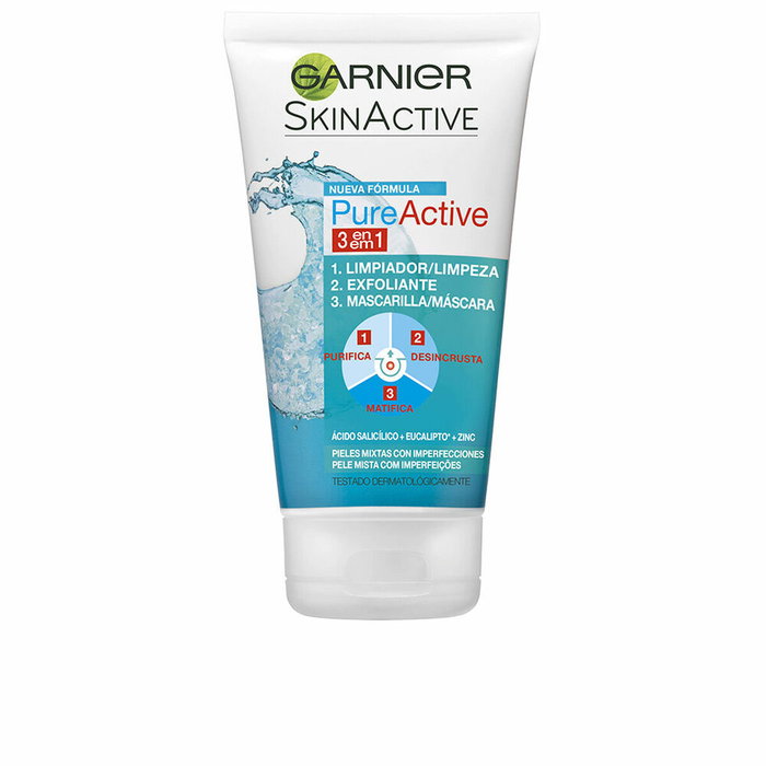 Garnier PURE ACTIVE Gel Nettoyant 3 en 1 150 ml