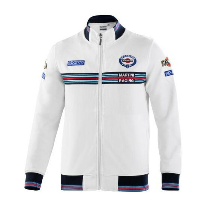 Sparco Sweat à capuche zippé Martini-R M Blanche