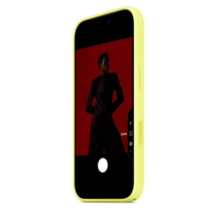 Apple iPhone 17 Pro - Coque en silicone avec MagSafe - Neon Yellow