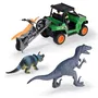 Dickie Toys Coffret Chasseur de Dinosaures - Véhicule Buggy à Friction, Moto Cross, Figurine Articulée et 2 Dinosaures - Figurines et Véhicules Jouets pour Enfants à partir de 3 Ans