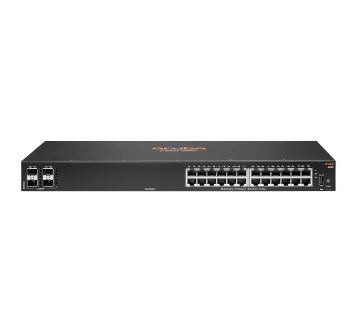 Hewlett Packard Enterprise Commutateur réseau Aruba CX 6000 24G 4SFP avec PoE 370W - Commutateur d'accès Gigabit géré pour PME Hewlett Packard Enterprise Commutateur réseau Aruba CX 6000 24G 4SFP avec PoE 370W - Commutateur d'accès Gigabit géré pour PME