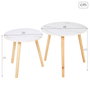 Max Home Jeu de 2 tables Blanc 48 x 45 x 48 cm