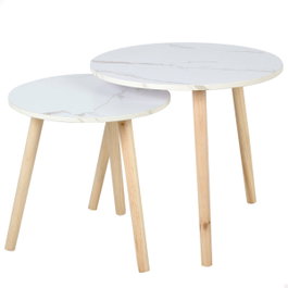 Max Home Jeu de 2 tables Blanc 48 x 45 x 48 cm
