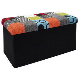 Home Deco Factory Banc-Pouf Plegable Patchwork