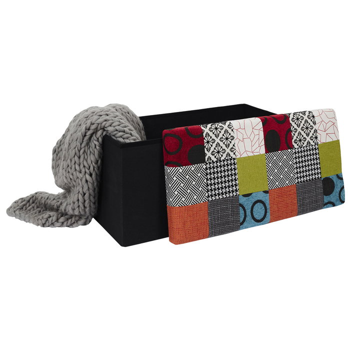 Home Deco Factory Banc-Pouf Plegable Patchwork Home Deco Factory Banc-Pouf Plegable Patchwork