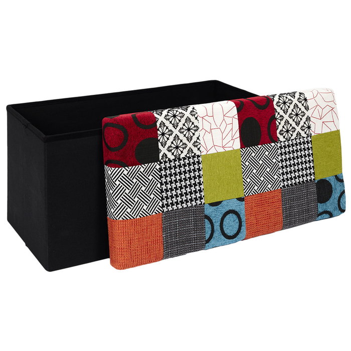 Home Deco Factory Banc-Pouf Plegable Patchwork Home Deco Factory Banc-Pouf Plegable Patchwork
