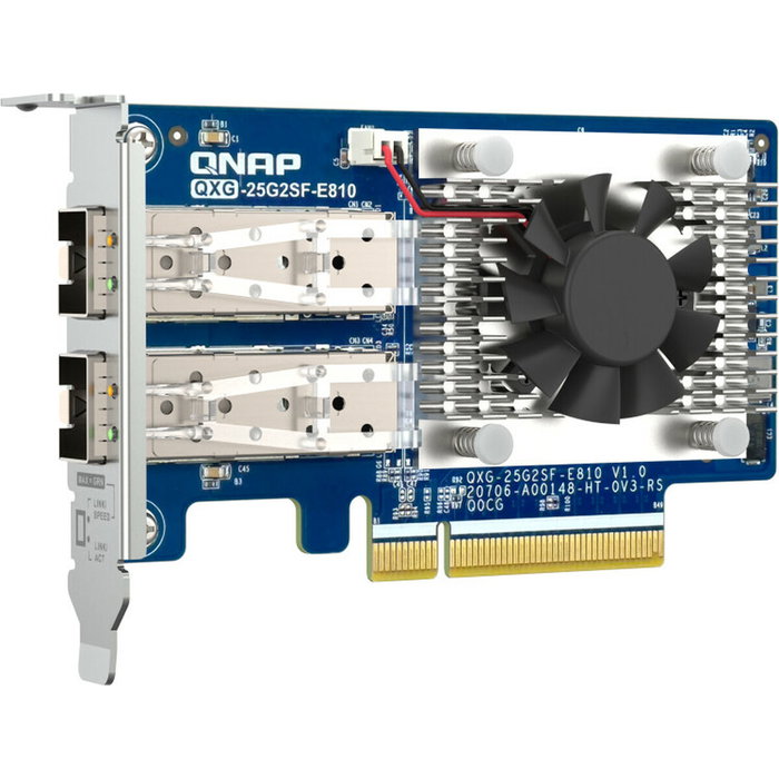 Qnap QXG-25G2SF-E810 Carte Réseau 2x SFP28 25 GbE PCIe 4.0 x8 Qnap QXG-25G2SF-E810 Carte Réseau 2x SFP28 25 GbE PCIe 4.0 x8