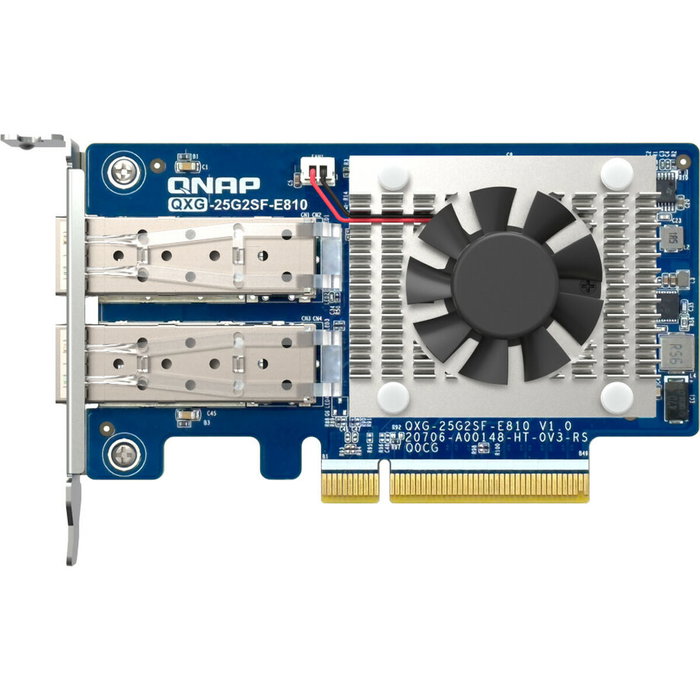 Qnap QXG-25G2SF-E810 Carte Réseau 2x SFP28 25 GbE PCIe 4.0 x8 Qnap QXG-25G2SF-E810 Carte Réseau 2x SFP28 25 GbE PCIe 4.0 x8