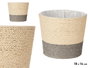Ibergarden Macetero Cuerda 18x16 cm Gris Naturel Panier à Plantes en Corde et Plastique (Set de 24)