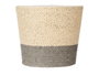 Ibergarden Macetero Cuerda 18x16 cm Gris Naturel Panier à Plantes en Corde et Plastique (Set de 24)