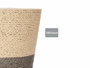 Ibergarden Macetero Cuerda 18x16 cm Gris Naturel Panier à Plantes en Corde et Plastique (Set de 24)