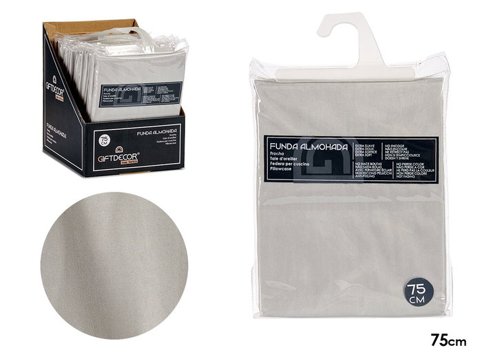 Giftdecor Housse de Coussin 70x45 cm Gris Polyester Fond de Rideau, Lot de 1 (Set de 24) Giftdecor Housse de Coussin 70x45 cm Gris Polyester Fond de Rideau, Lot de 1 (Set de 24)