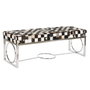 DKD Home Decor Banquette Crème Argenté Brun foncé