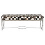 DKD Home Decor Banquette Crème Argenté Brun foncé