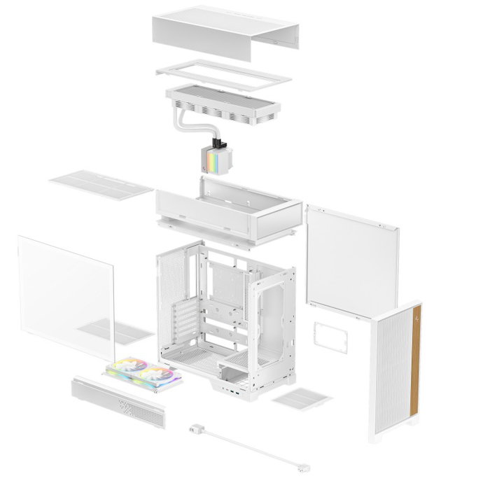 Deepcool CL6600 WH Boîtier PC Gaming Semitour ATX Blanc RGB Verre Trempé USB-C Deepcool CL6600 WH Boîtier PC Gaming Semitour ATX Blanc RGB Verre Trempé USB-C