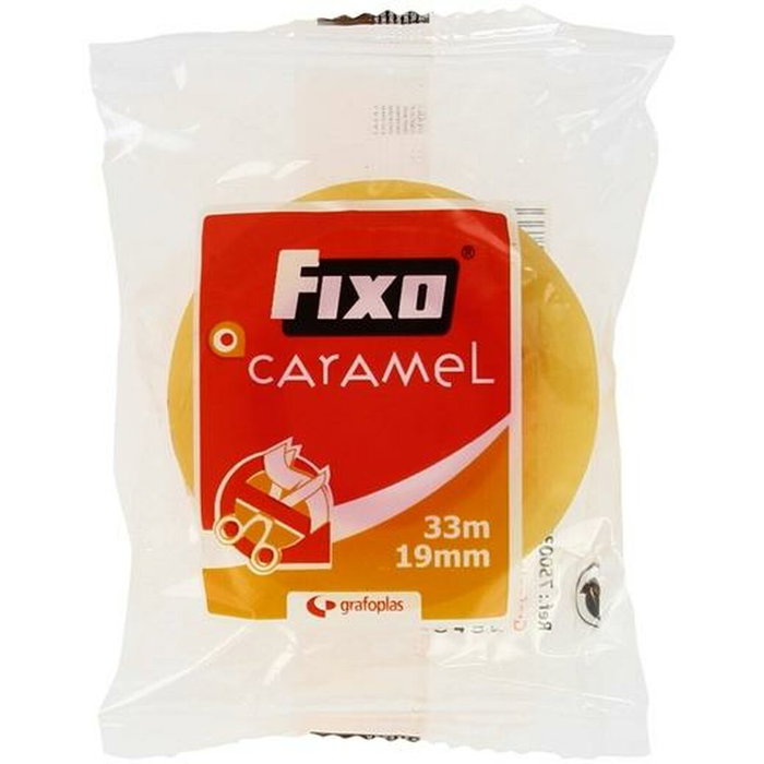 Ruban adhésif Fixo Caramel Transparent 19 mm x 33 m (20 Unités)