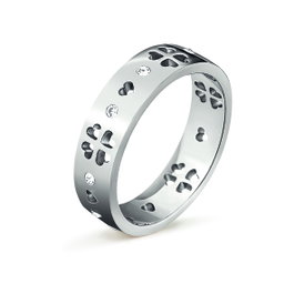 Folli Follie Anneau Argenté Taille 48 en Acier Inoxydable