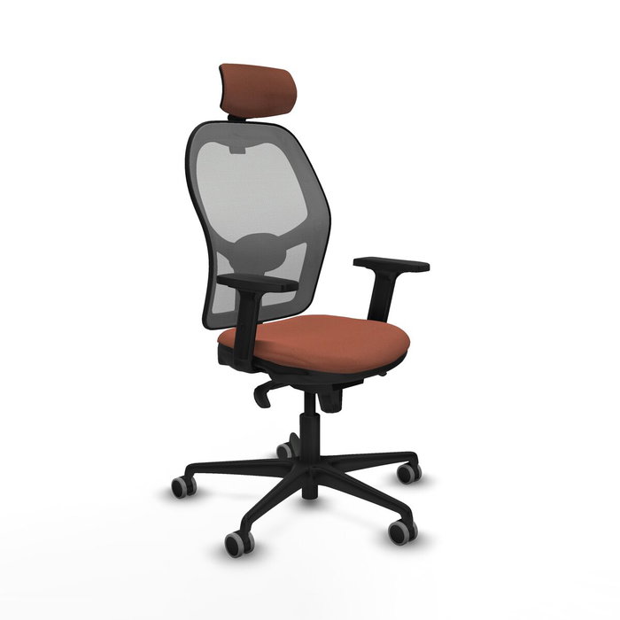 Piqueras y Crespo Chaise de Bureau avec Appui-tête 2D036G2 Marron Gris Piqueras y Crespo Chaise de Bureau avec Appui-tête 2D036G2 Marron Gris