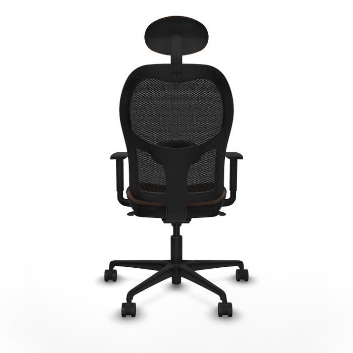 Piqueras y Crespo Chaise de Bureau Jorquera avec Appui-tête, Noir et Brun foncé Piqueras y Crespo Chaise de Bureau Jorquera avec Appui-tête, Noir et Brun foncé