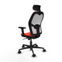 Piqueras y Crespo Chaise de Bureau avec Appui-tête 2D036N2 Orange Foncé
