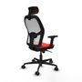 Piqueras y Crespo Chaise de Bureau avec Appui-tête 2D036N2 Orange Foncé