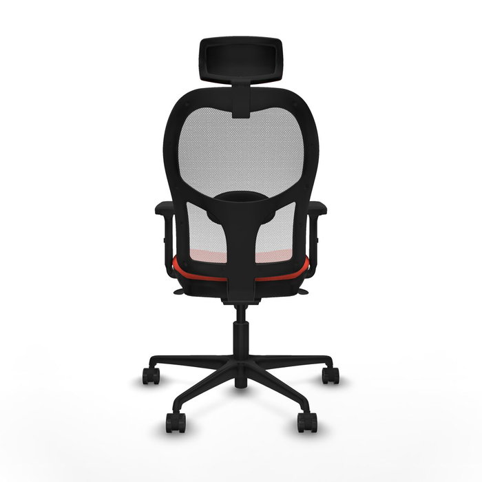Piqueras y Crespo Chaise de Bureau avec Appui-tête 2D036N2 Orange Foncé
