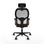 Piqueras y Crespo Chaise de Bureau avec Appui-tête 2D036N2 Orange Foncé