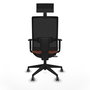 Piqueras y Crespo Chaise de Bureau Horna avec Appui-tête et Accoudoirs 1D - Marron/Noir