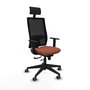 Piqueras y Crespo Chaise de Bureau Horna avec Appui-tête et Accoudoirs 1D - Marron/Noir