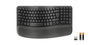 Logitech Wave Keys Clavier ergonomique sans fil avec repose-poignets rembourré pour Windows/Mac, Bluetooth et USB Logi Bolt