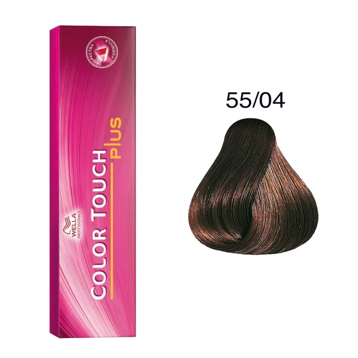 Wella Professionals Color Touch Plus 55/04 Intense Light Natural Red Brown Wella Professionals Color Touch Plus 55/04 Intense Light Natural Red Brown