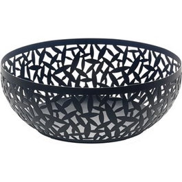 Alessi MSA04/29 B - Frutero Cactus en acier et résine noir 29 cm - Pièce centrale décorative pour table