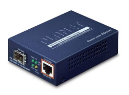 Planet GTP-805A Convertisseur de média 100/1000BASE-X vers 10/100/1000BASE-T PoE+