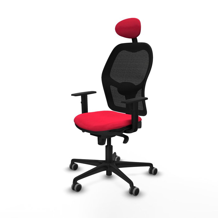 Piqueras y Crespo Chaise de Bureau 1D036G1 Rouge avec Appui-tête Piqueras y Crespo Chaise de Bureau 1D036G1 Rouge avec Appui-tête