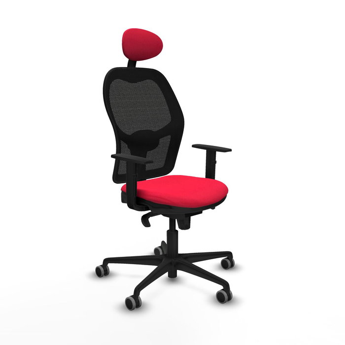 Piqueras y Crespo Chaise de Bureau 1D036G1 Rouge avec Appui-tête Piqueras y Crespo Chaise de Bureau 1D036G1 Rouge avec Appui-tête