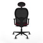 Piqueras y Crespo Chaise de Bureau 1D036G1 Rouge avec Appui-tête