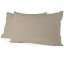 Home Linge Passion Lot de 2 taies d'oreiller microfibre 50 x 70 cm beige