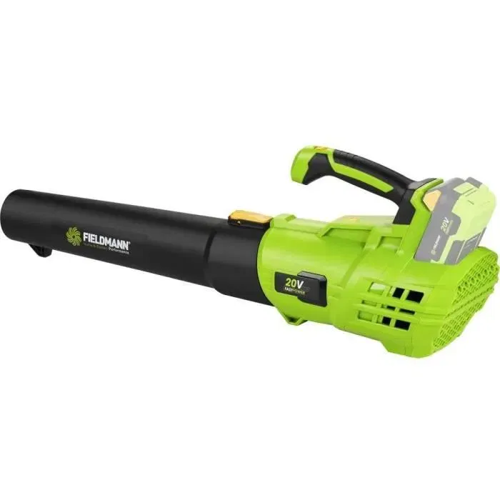 Fieldmann FZF 70605-0 Souffleur-Aspirateur de Feuilles sans Fil 20V, Vitesse de l'air 270 km/h, 9.52 m3/min, Système Batterie Fast Power, Poignée Ergonomique