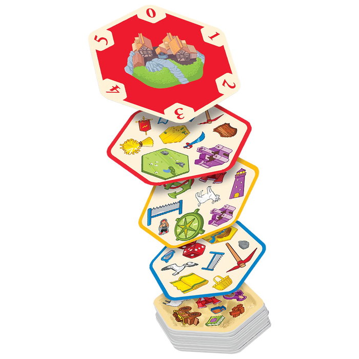 Asmodee Dobble Catan - Jeu de cartes de rapidité basé sur l'univers du jeu de société - Version espagnole