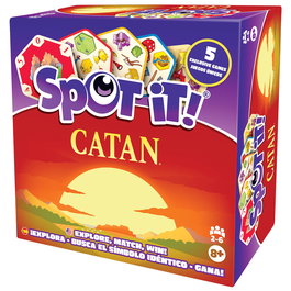 Asmodee Dobble Catan - Jeu de cartes de rapidité basé sur l'univers du jeu de société - Version espagnole