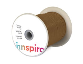 Innspiro Cordon en cuir naturel marron 3,0mm 50m
