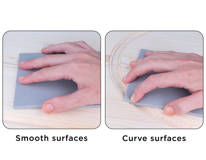 Innspiro Set de 2 éponges de ponçage superflexibles (Grain 1000 et Microfibre 280)