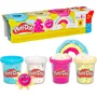 Playdoh Pack de 4 pots de pâte à modeler confettis