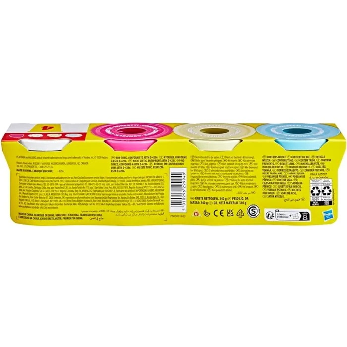 Playdoh Pack de 4 pots de pâte à modeler confettis