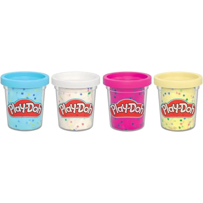 Playdoh Pack de 4 pots de pâte à modeler confettis