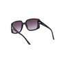 Guess Gafas GU00097 01B Lunettes de soleil femme noires carrées, largeur verre 53mm, largeur pont 21mm, longueur branche 135mm