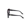 Guess Gafas GU00097 01B Lunettes de soleil femme noires carrées, largeur verre 53mm, largeur pont 21mm, longueur branche 135mm